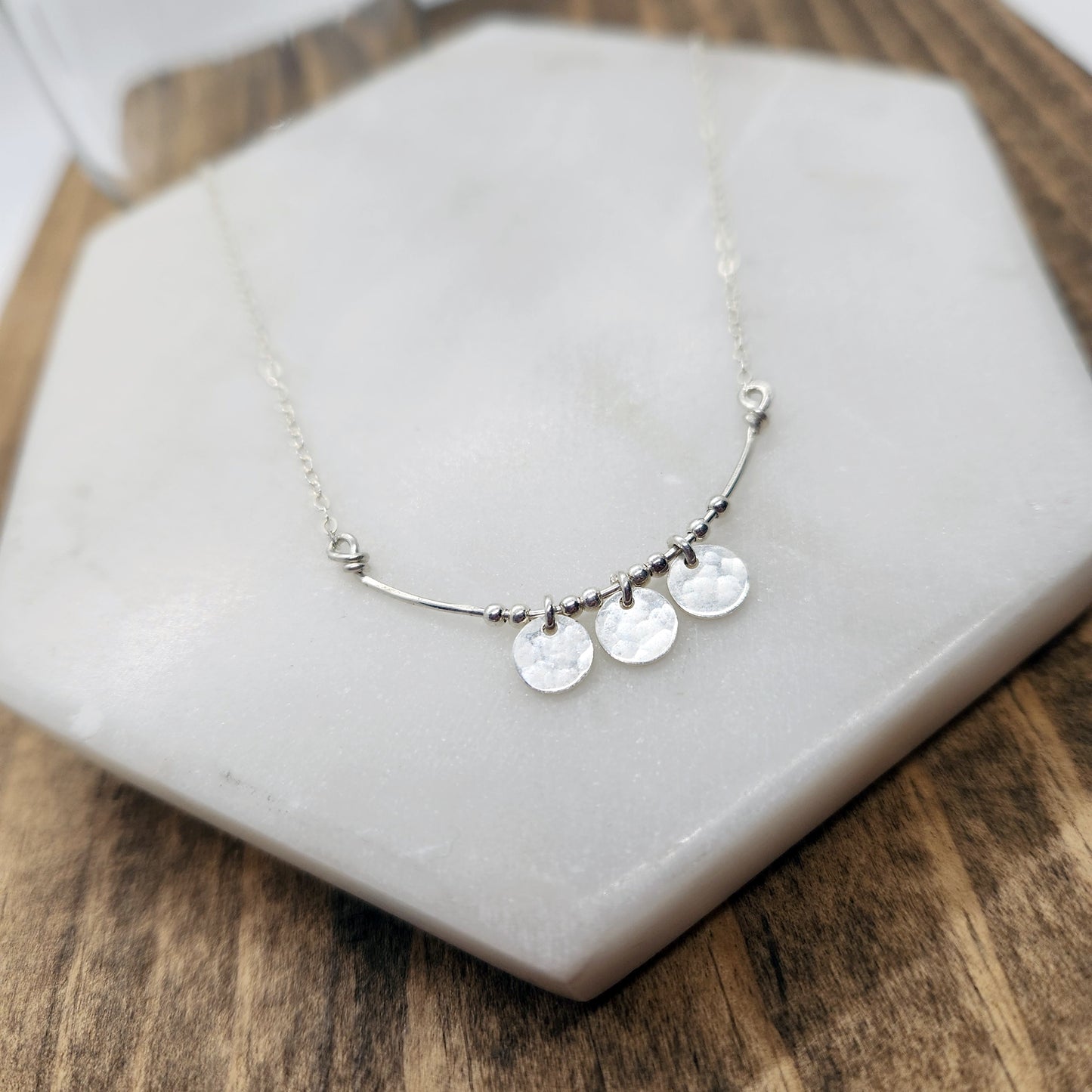 Three Dot Bar Necklace image 2