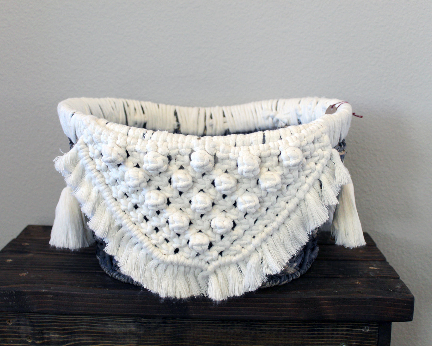 Forget Me Knots Macrame Berry Wicker Baskets image 2