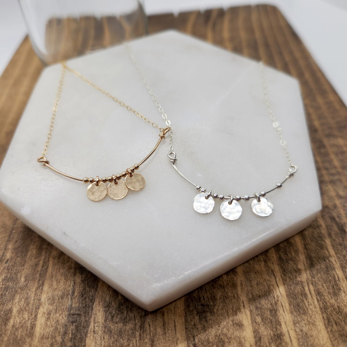 Three Dot Bar Necklace image 0