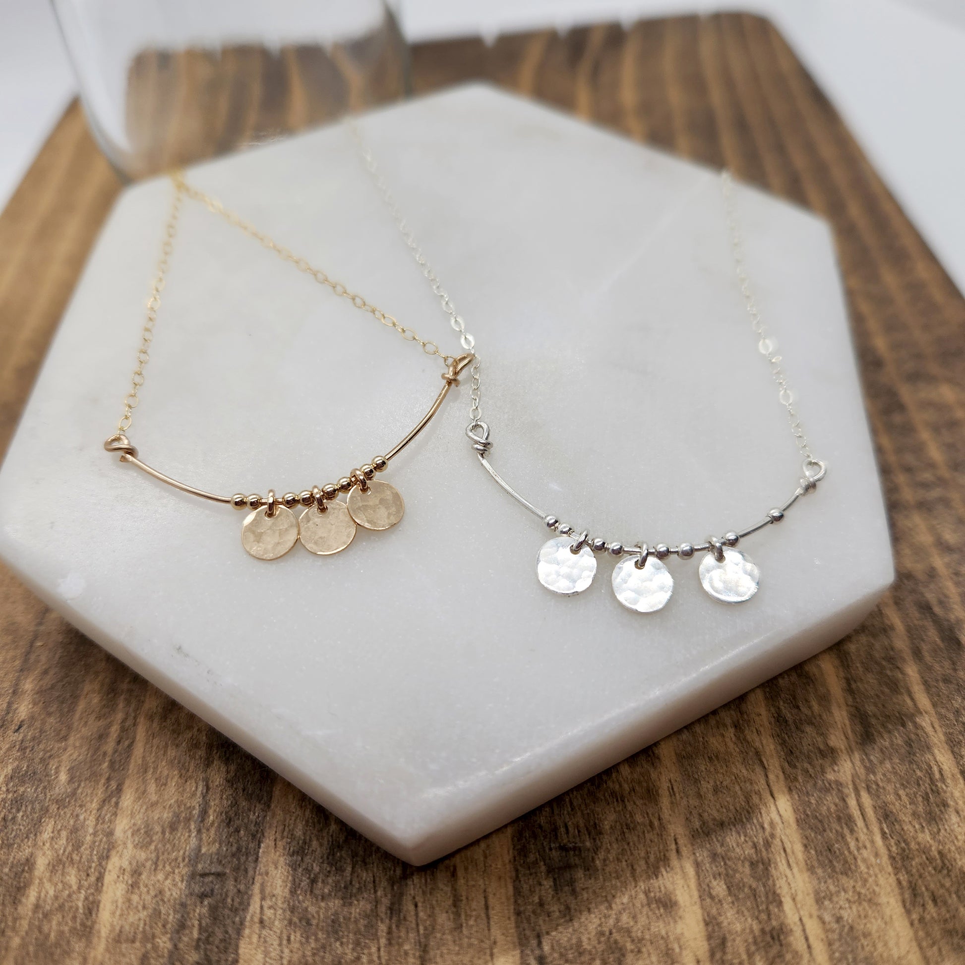 Three Dot Bar Necklace image 0