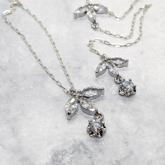 Back Drop Fleur De Lis Bridal Y Lariat Necklace image 0