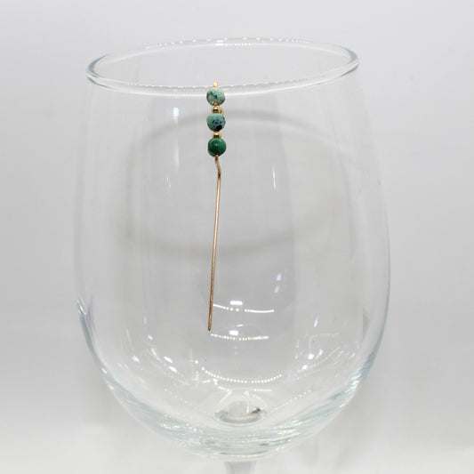 African Turquoise Cartilage Ear Pin image 0