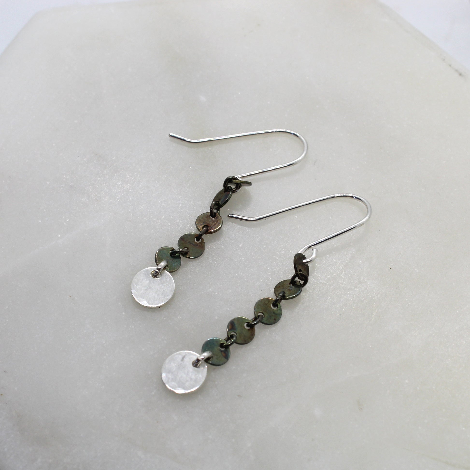 Dark Starlight Coin Earrings image 4