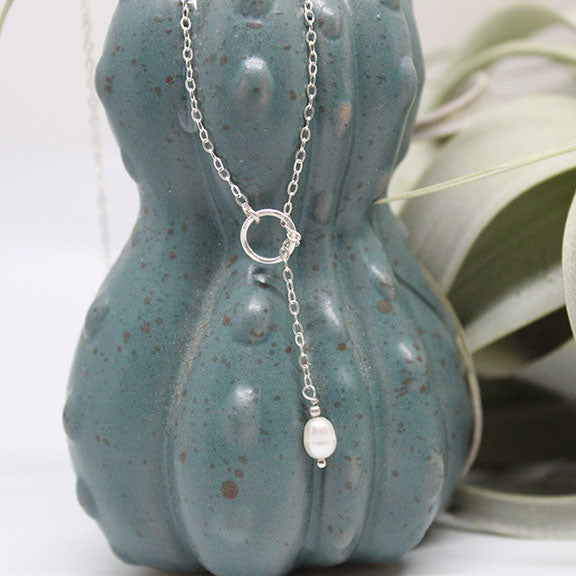 Pearl Lariat Necklace image 3