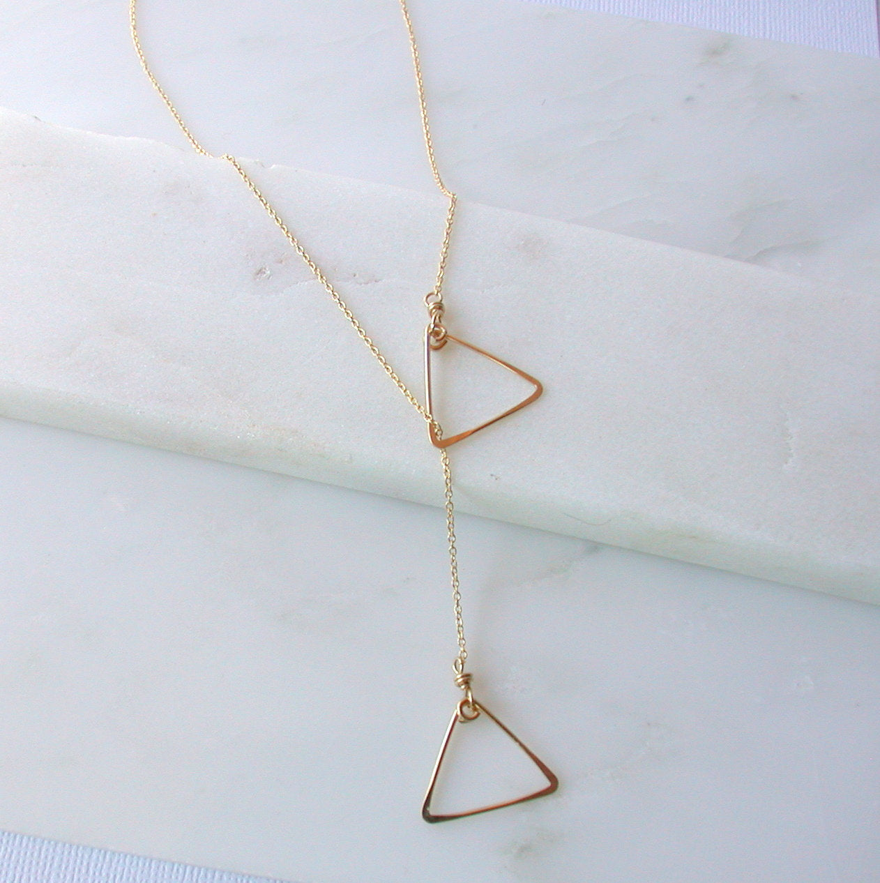 Triangle Lariat Necklace image 2