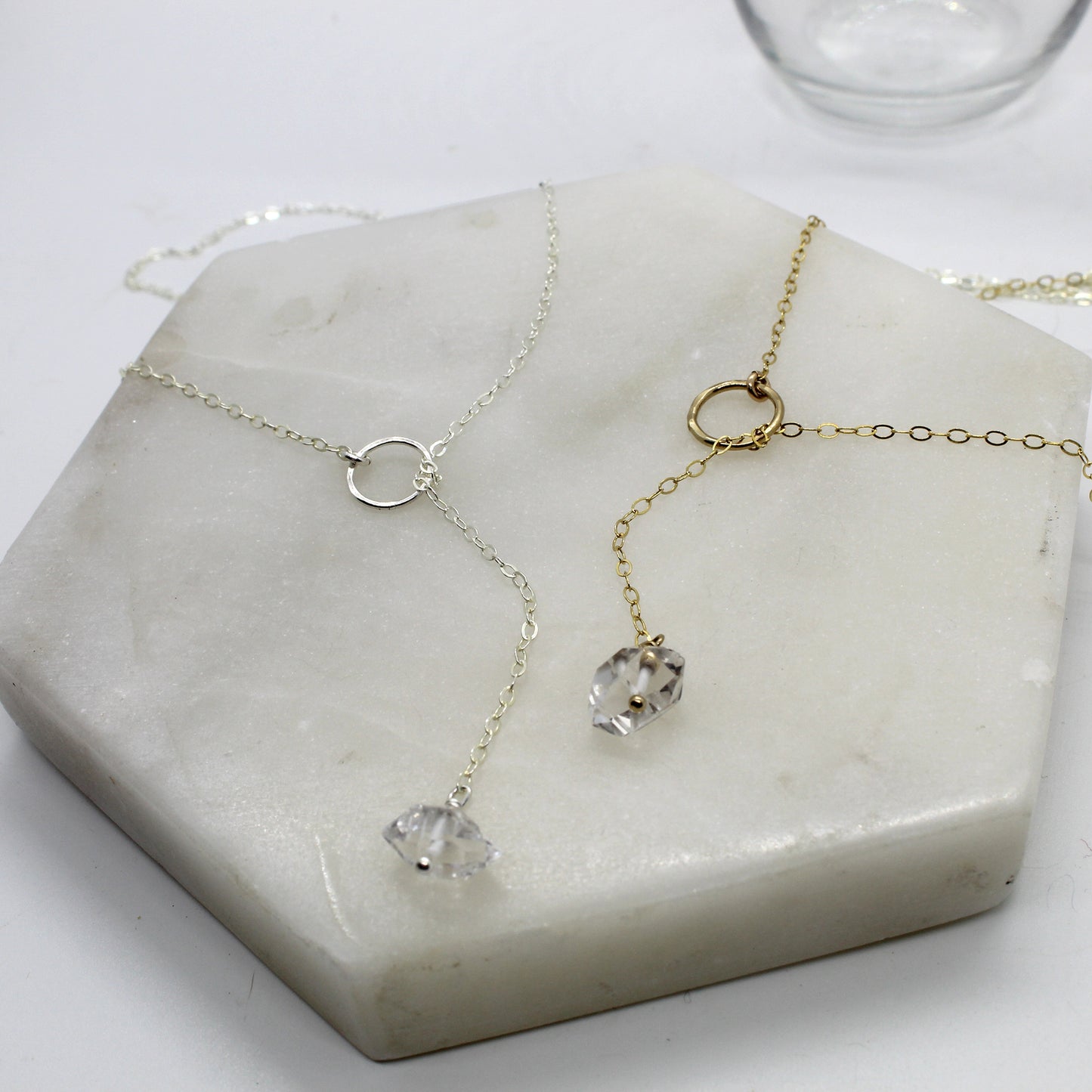 Herkimer Diamond Lariat Necklace image 4