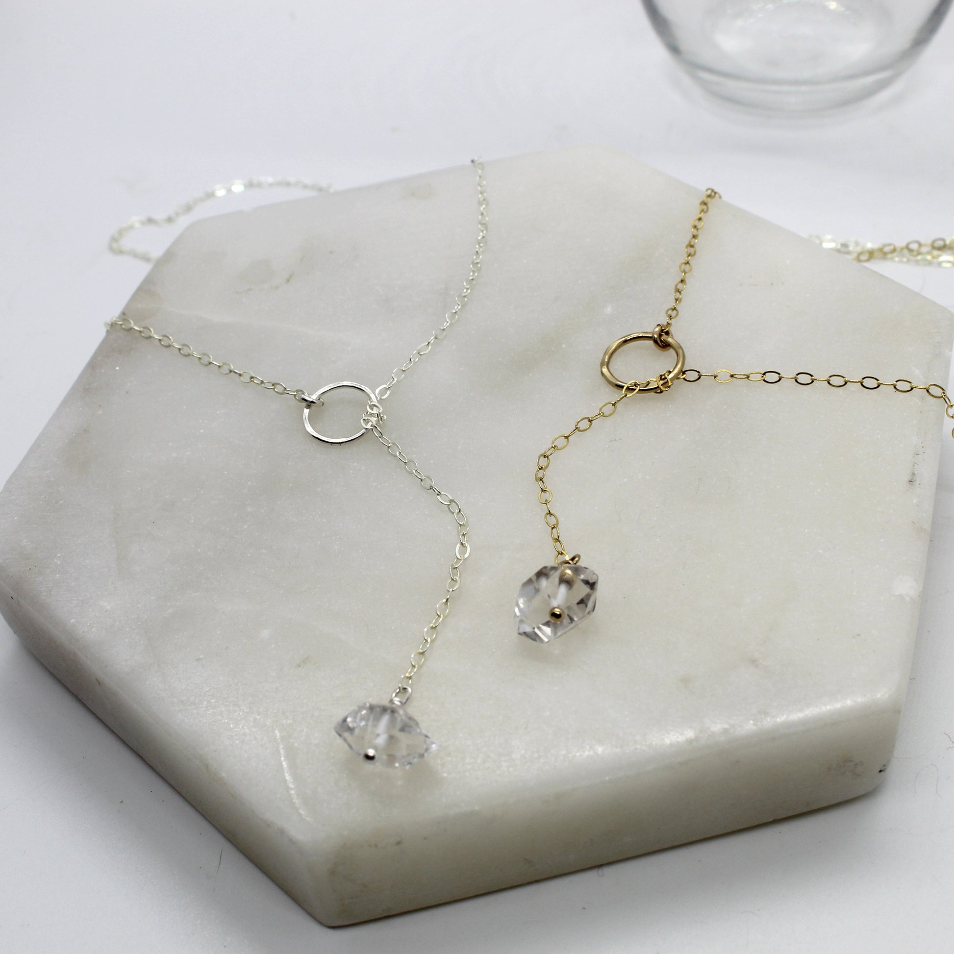Herkimer Diamond Lariat Necklace image 4