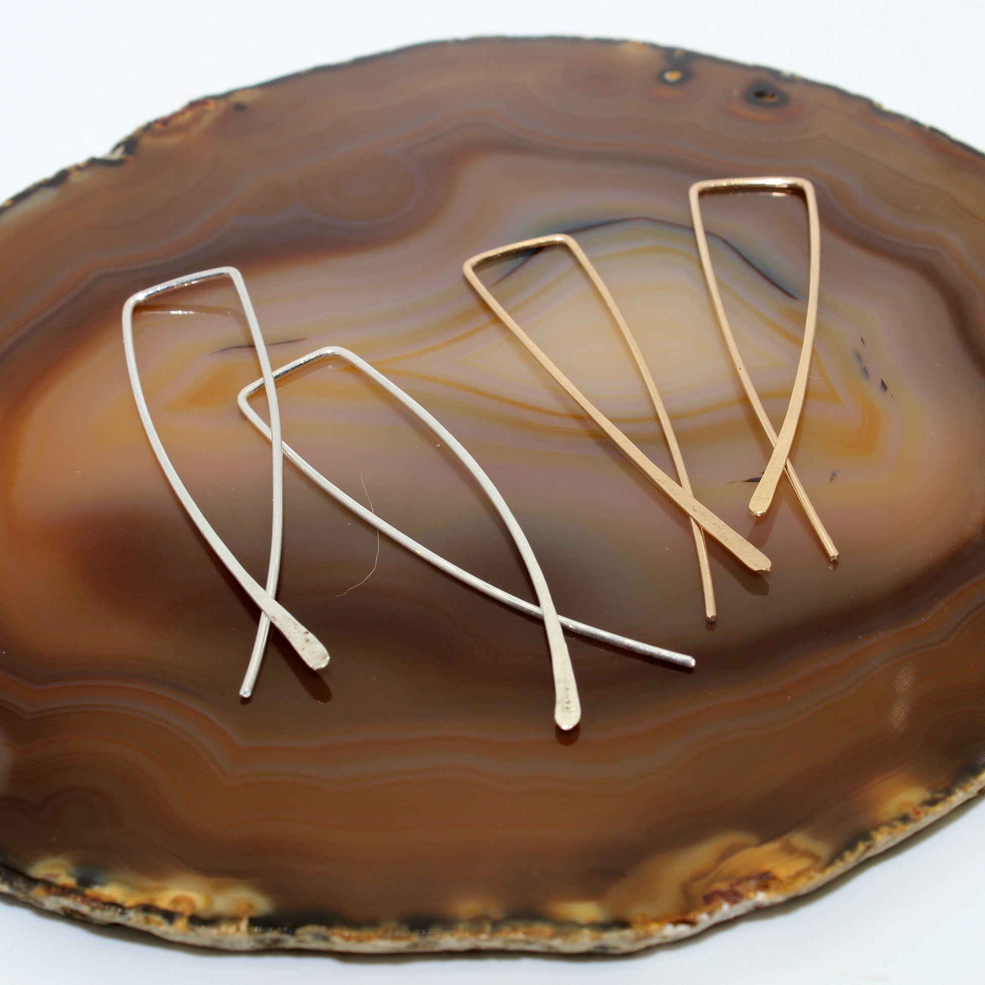 Large Criss-Cross Slider Earrings image 0