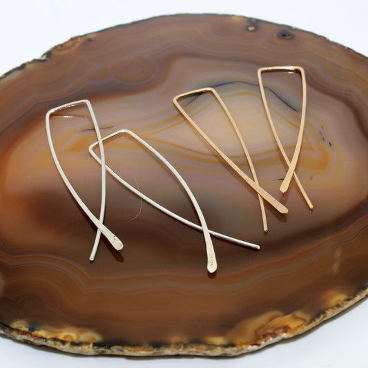 Large Criss-Cross Slider Earrings image 0