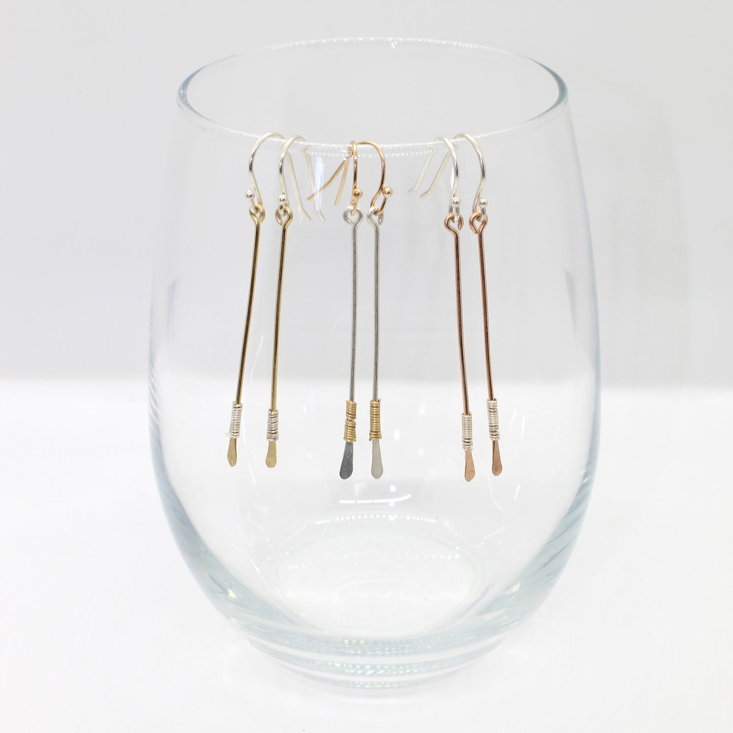 Storied Wrapped Bar Earrings image 1