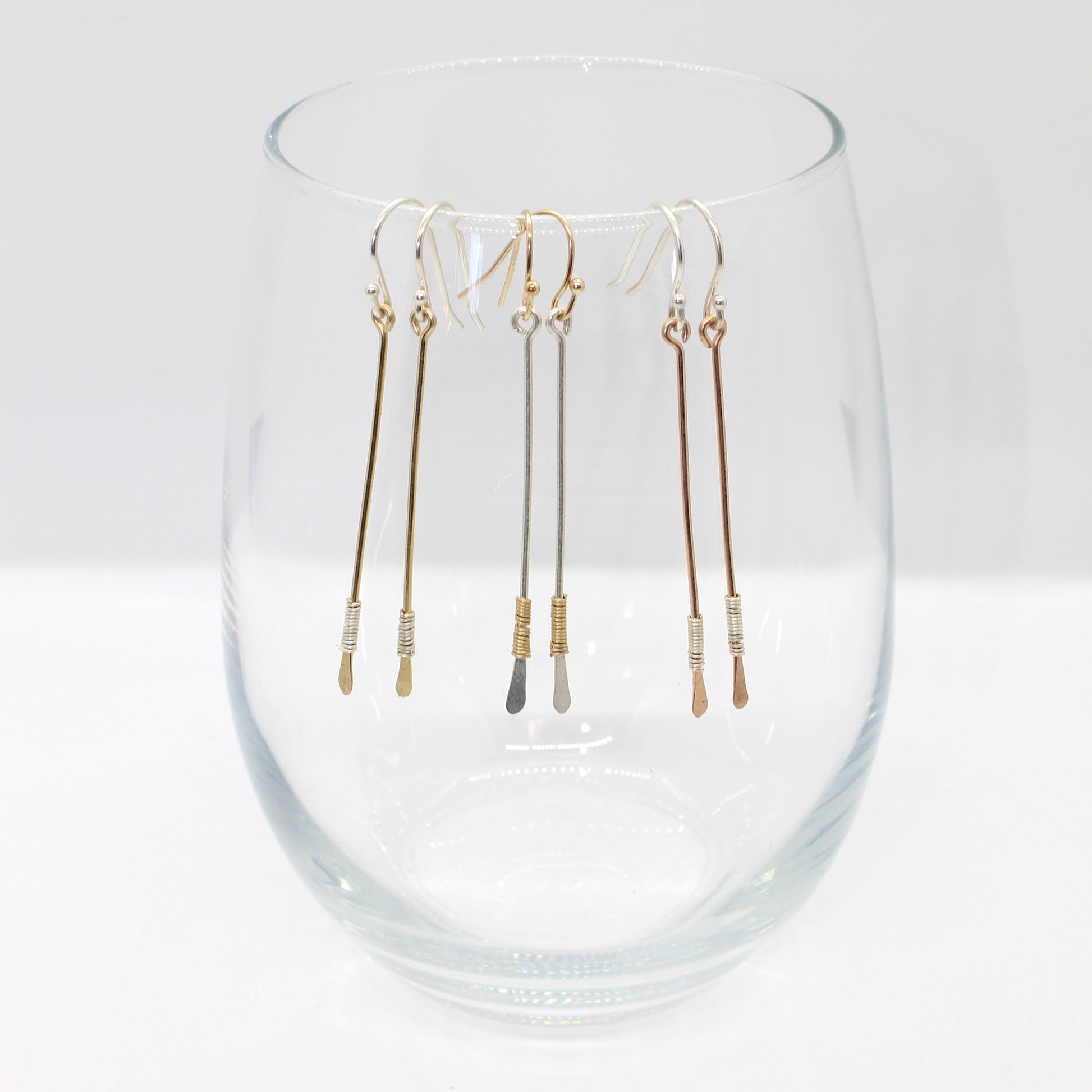 Storied Wrapped Bar Earrings image 1