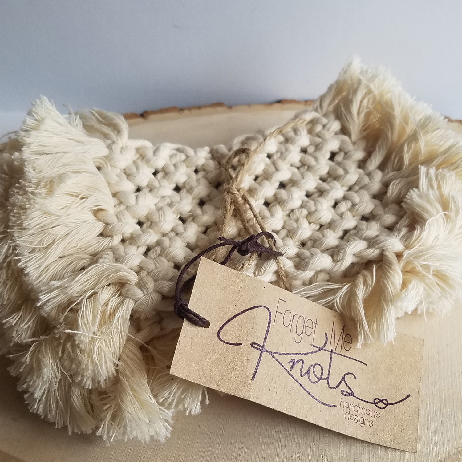 Forget Me Knots Macrame Coasters (Set of 2 or 4) image 0