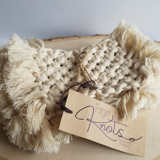 Forget Me Knots Macrame Coasters (Set of 2 or 4) image 0