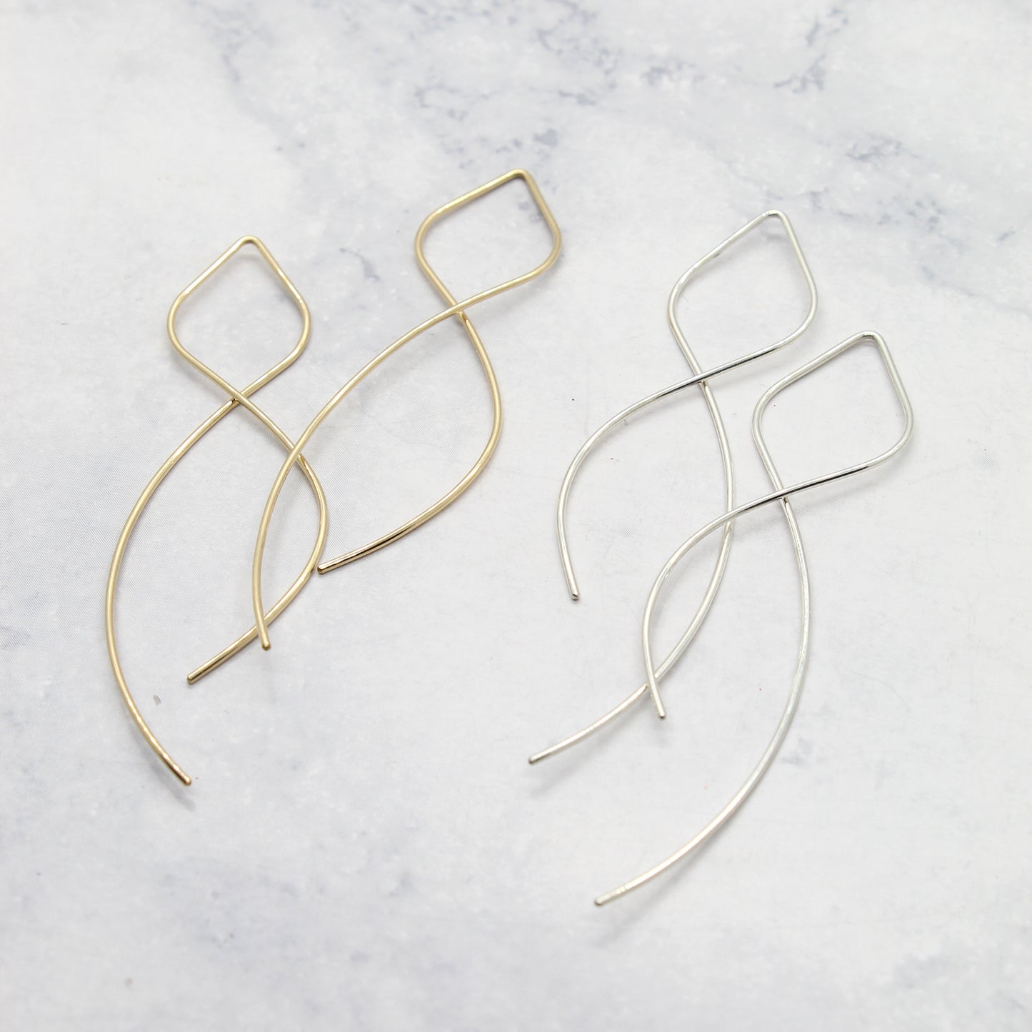 Figure Eight Threader Earrings image 0