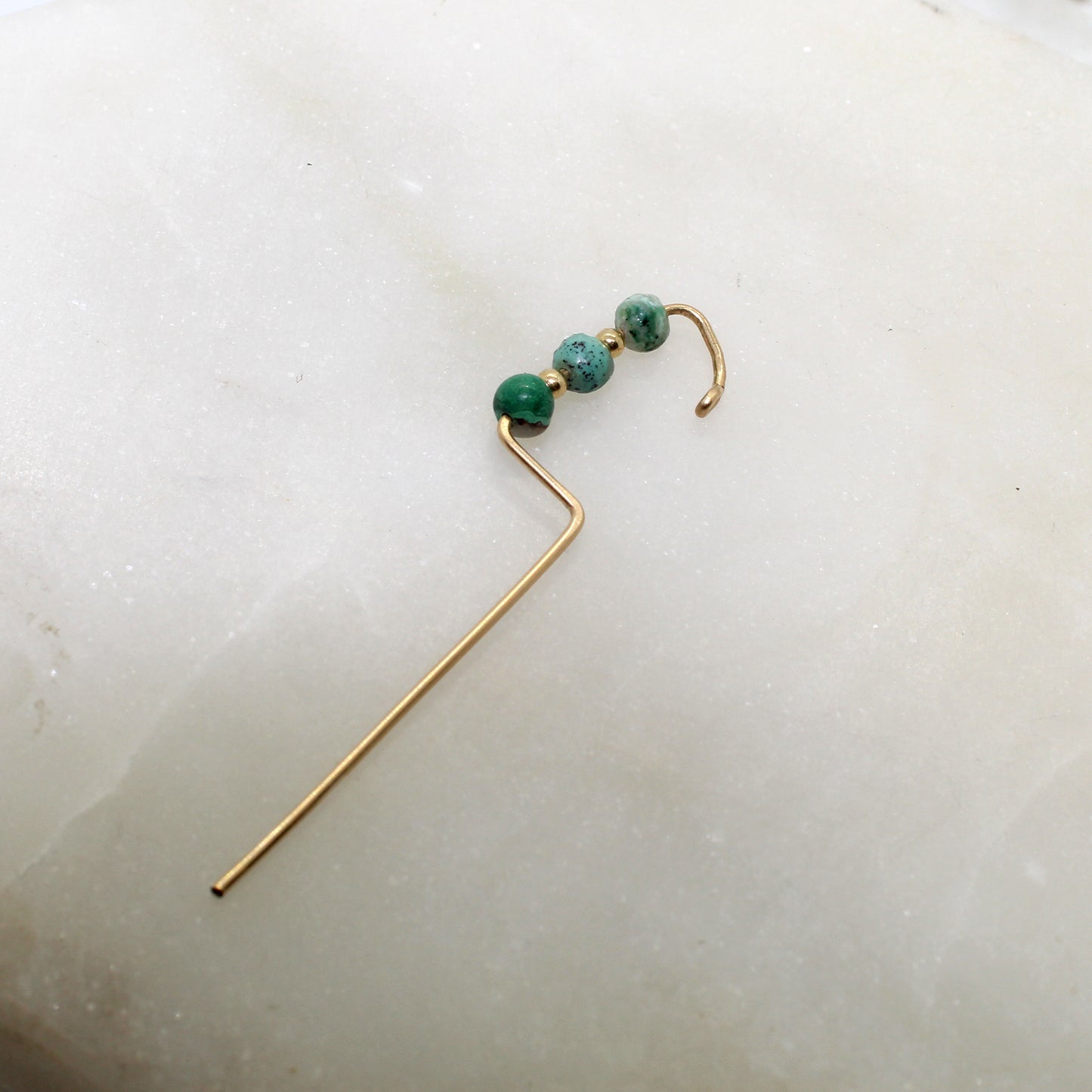 African Turquoise Cartilage Ear Pin image 2