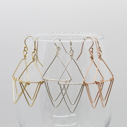 Double Triangle Earrings image 0
