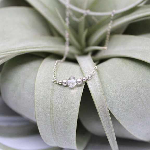 Herkimer Bead Diamond Necklace image 1