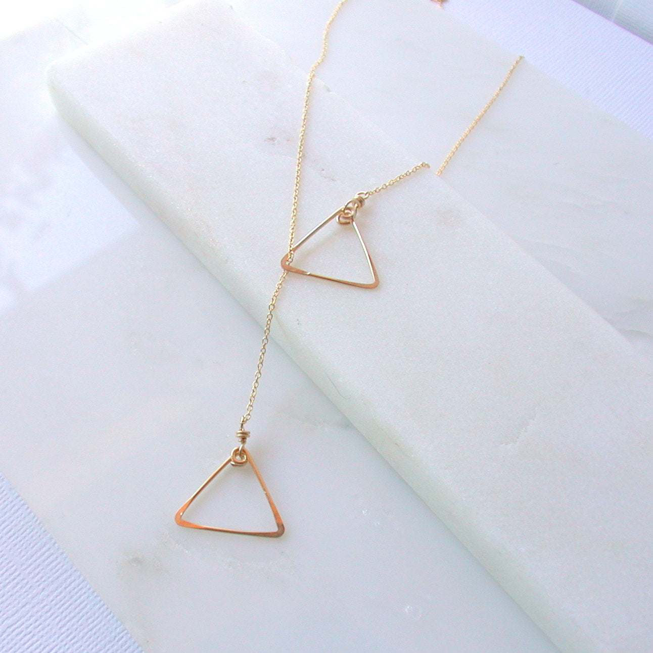 Triangle Lariat Necklace image 0