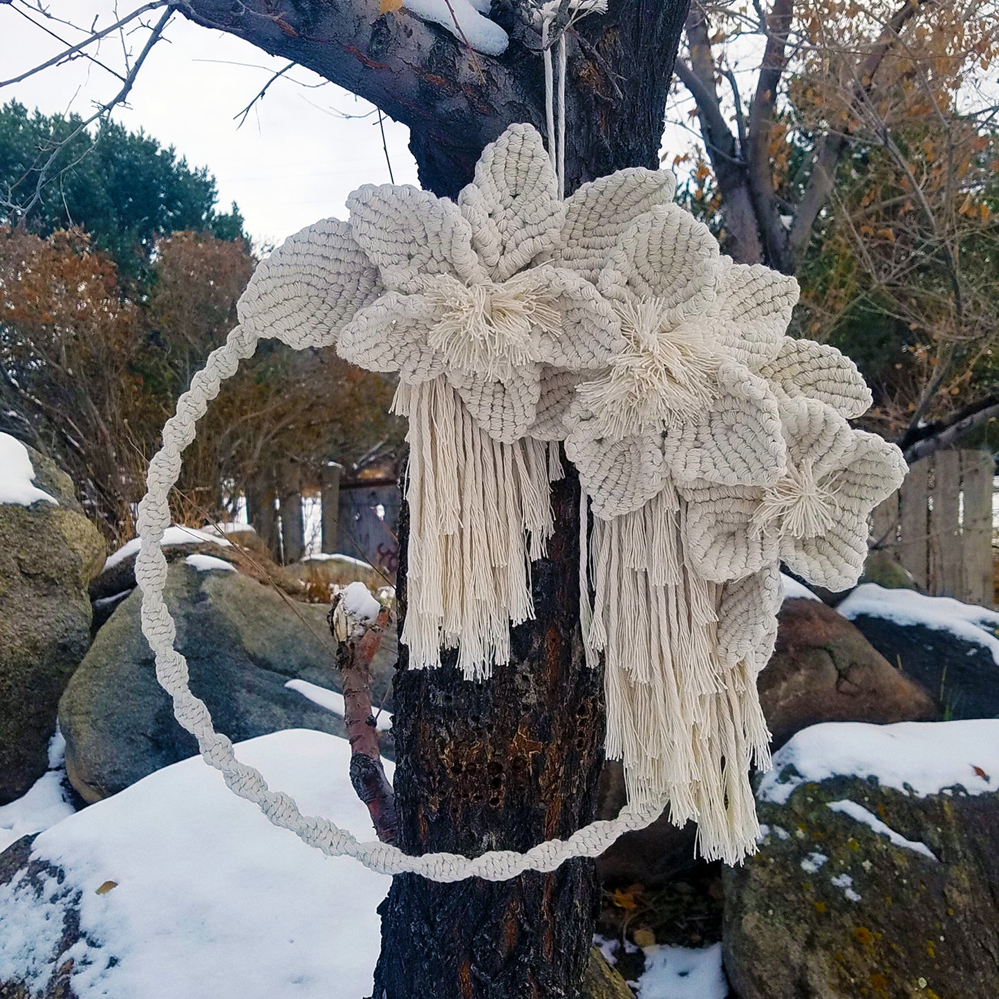 Forget Me Knots Macrame Wreath image 1