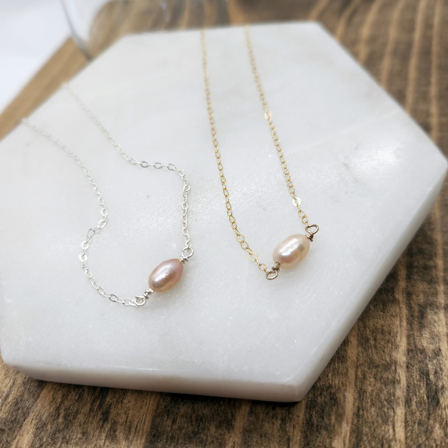 Petite Pearl Necklace image 1
