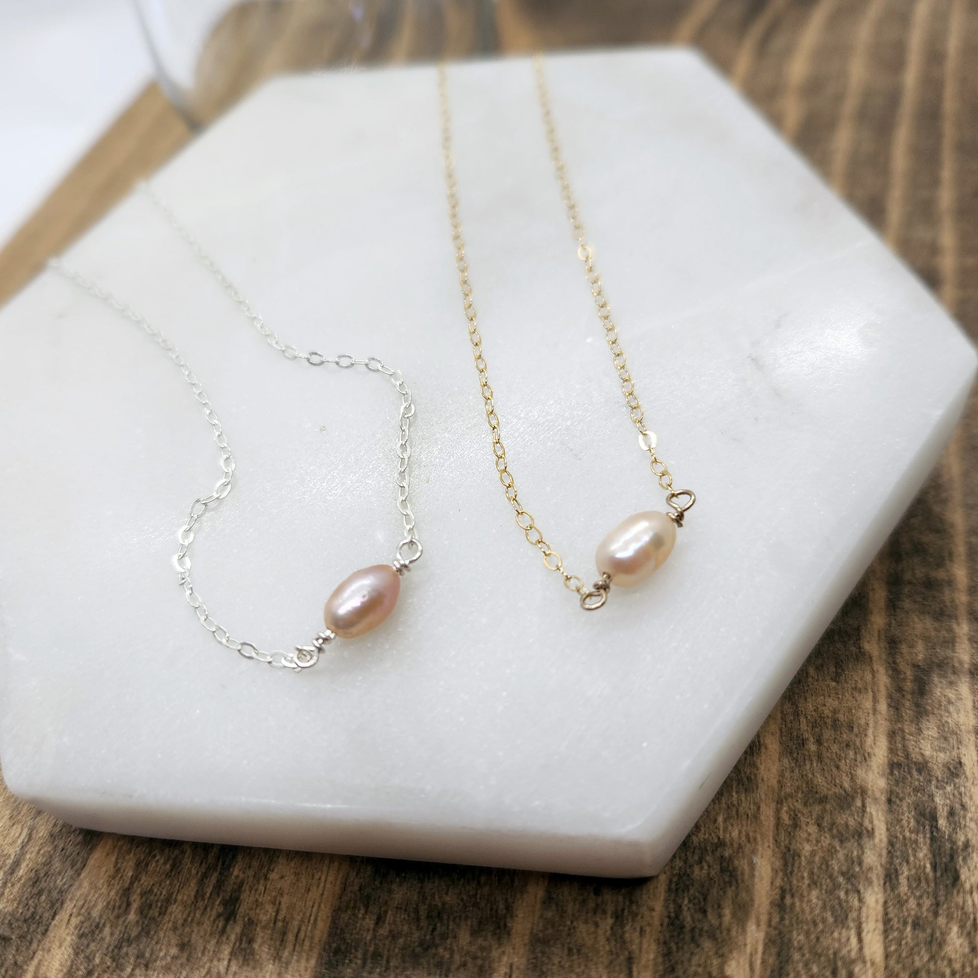Petite Pearl Necklace image 1