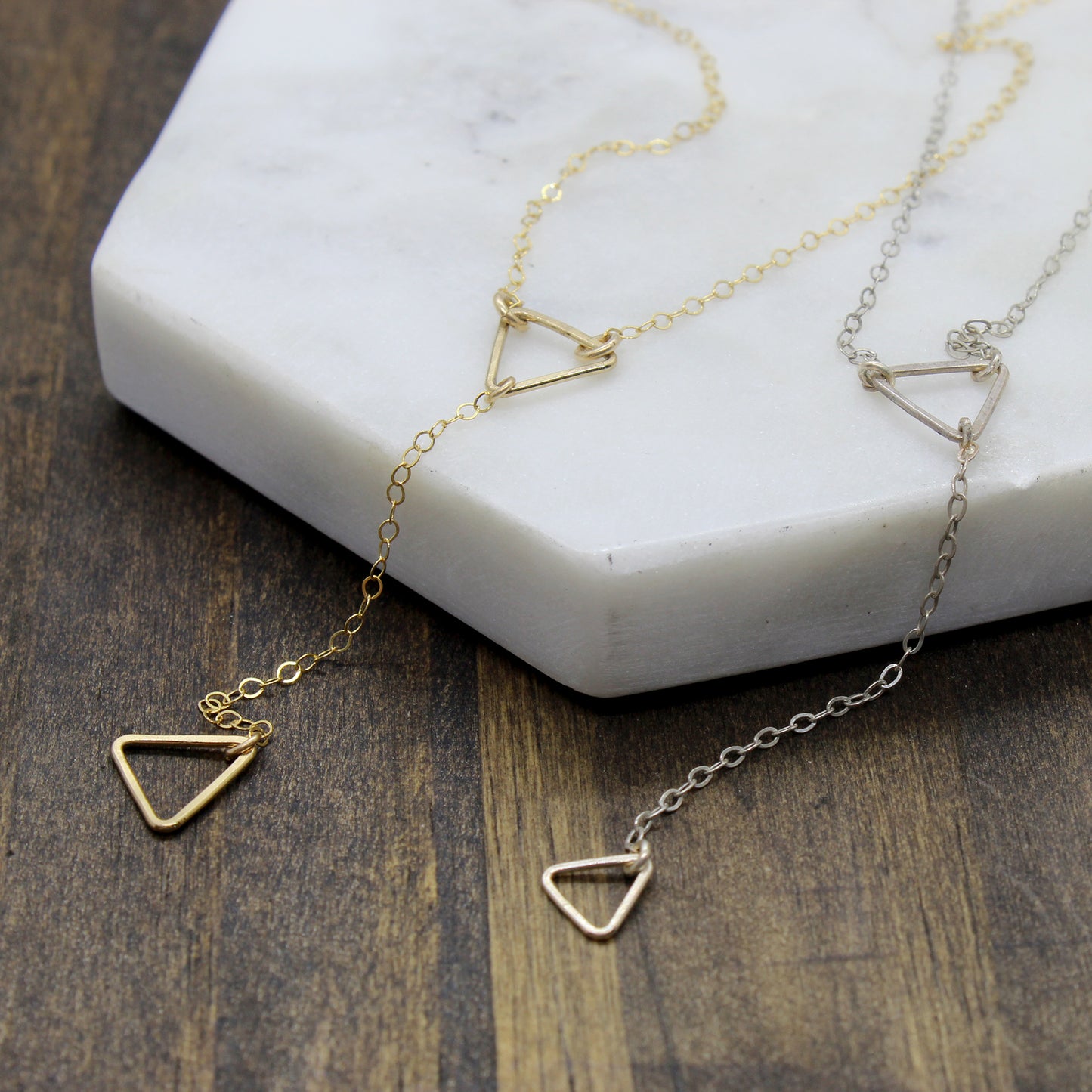Triangle Drop "Y" Necklace image 1