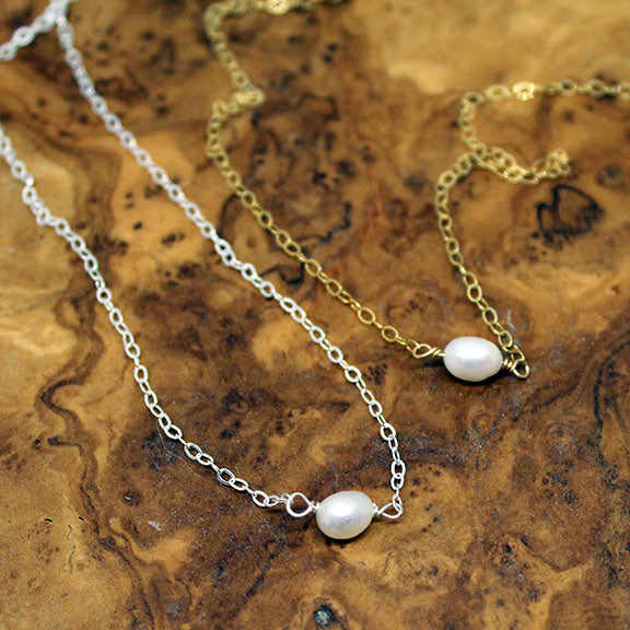 Petite Pearl Necklace image 0