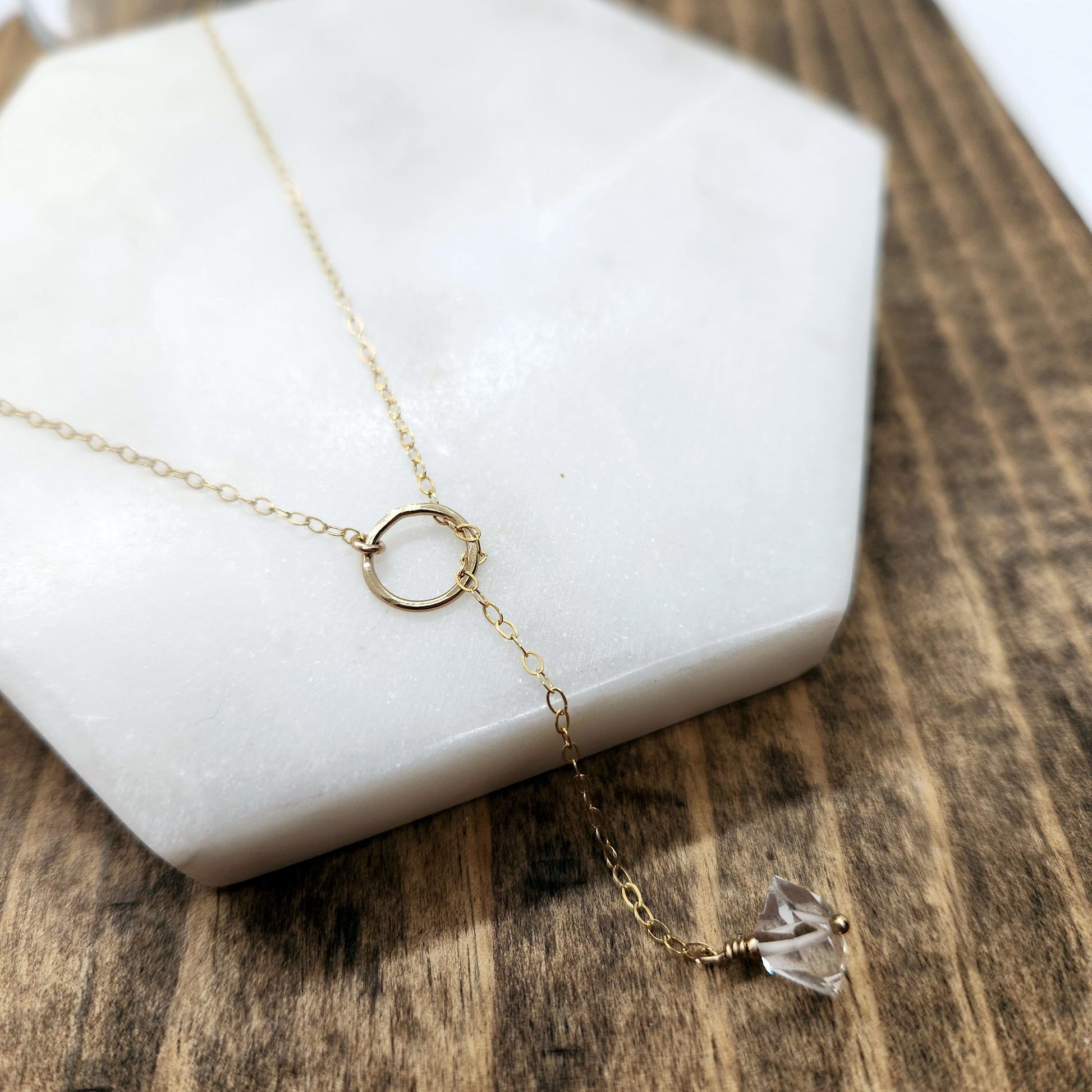 Herkimer Diamond Lariat Necklace image 6