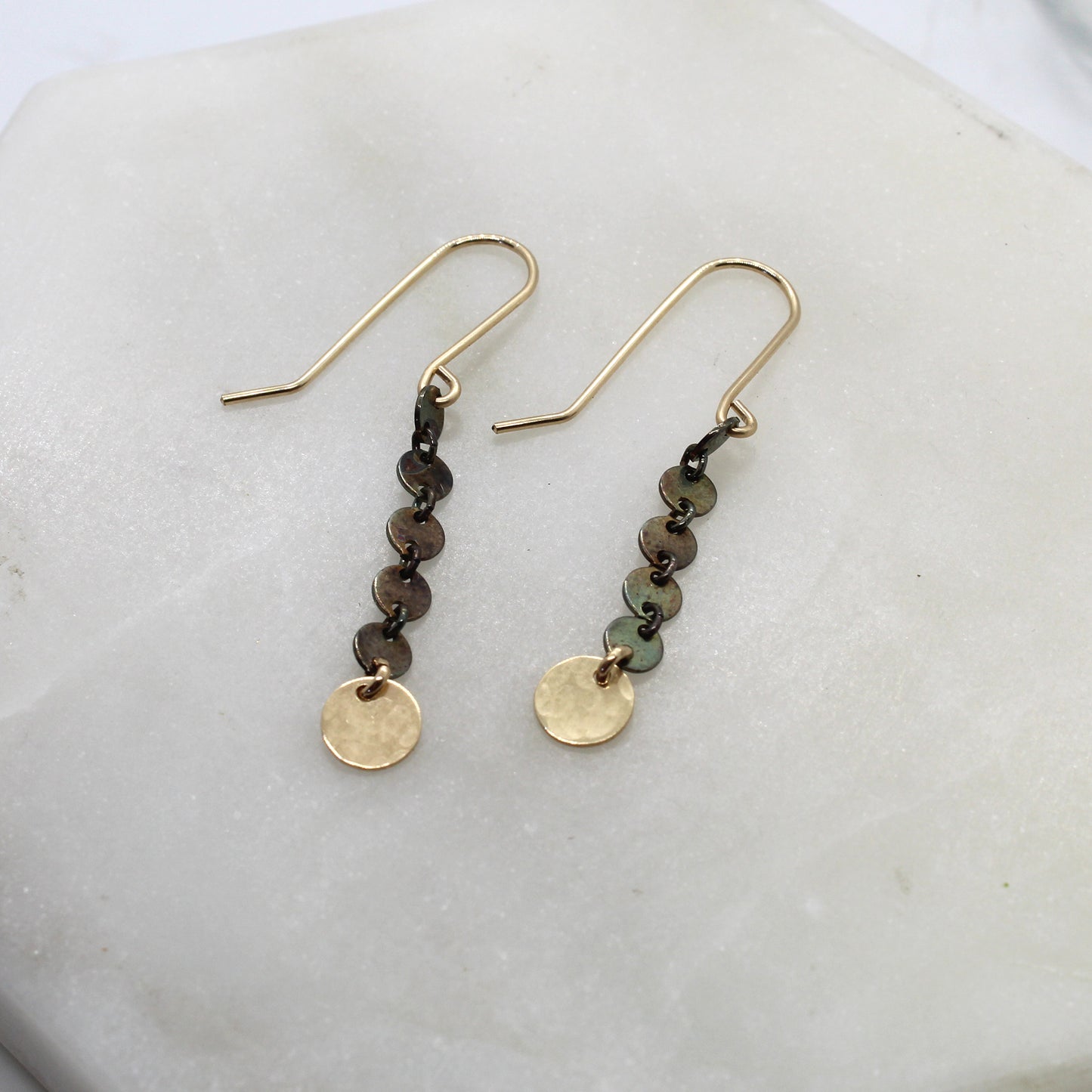 Dark Starlight Coin Earrings image 3