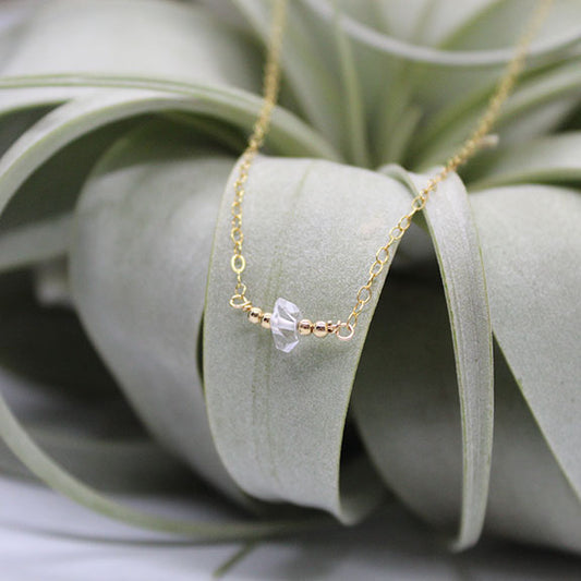 Herkimer Bead Diamond Necklace image 0