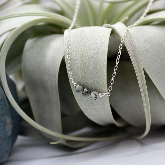 Triple African Turquoise Necklace image 1