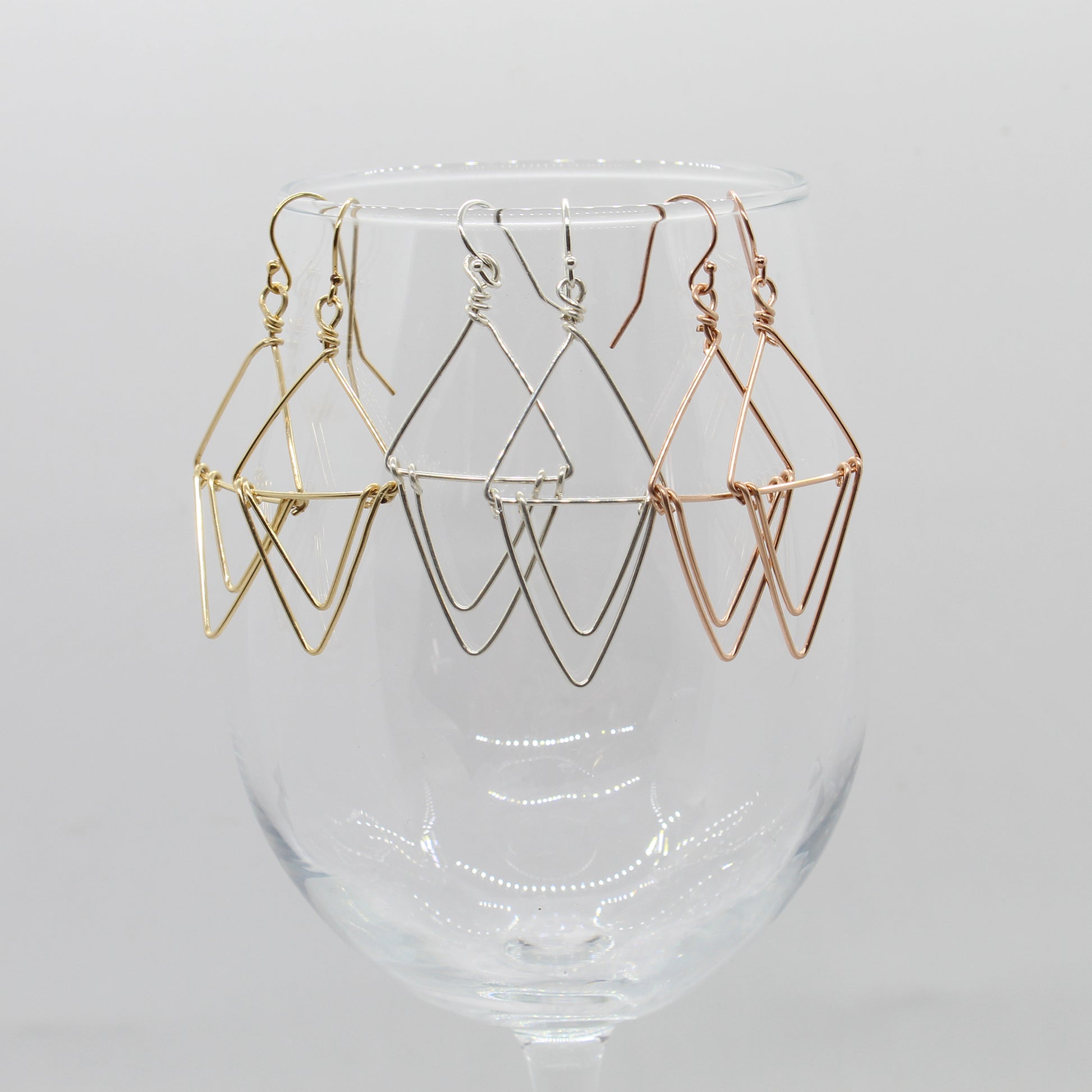 Double Triangle Earrings image 1