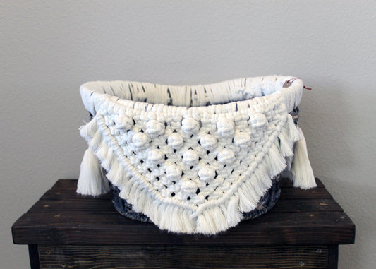 Forget Me Knots Macrame Berry Wicker Baskets image 0