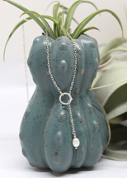 Pearl Lariat Necklace image 2