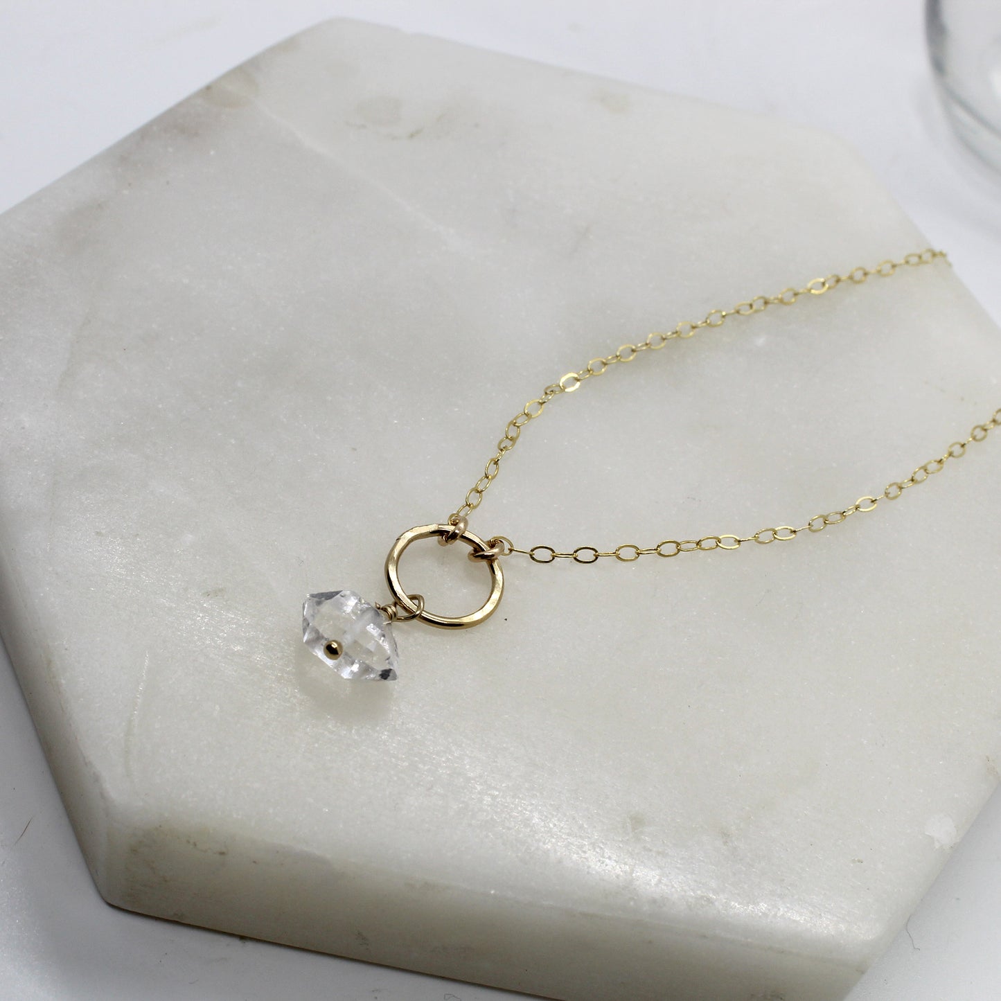 Herkimer Ring Drop Necklace image 3