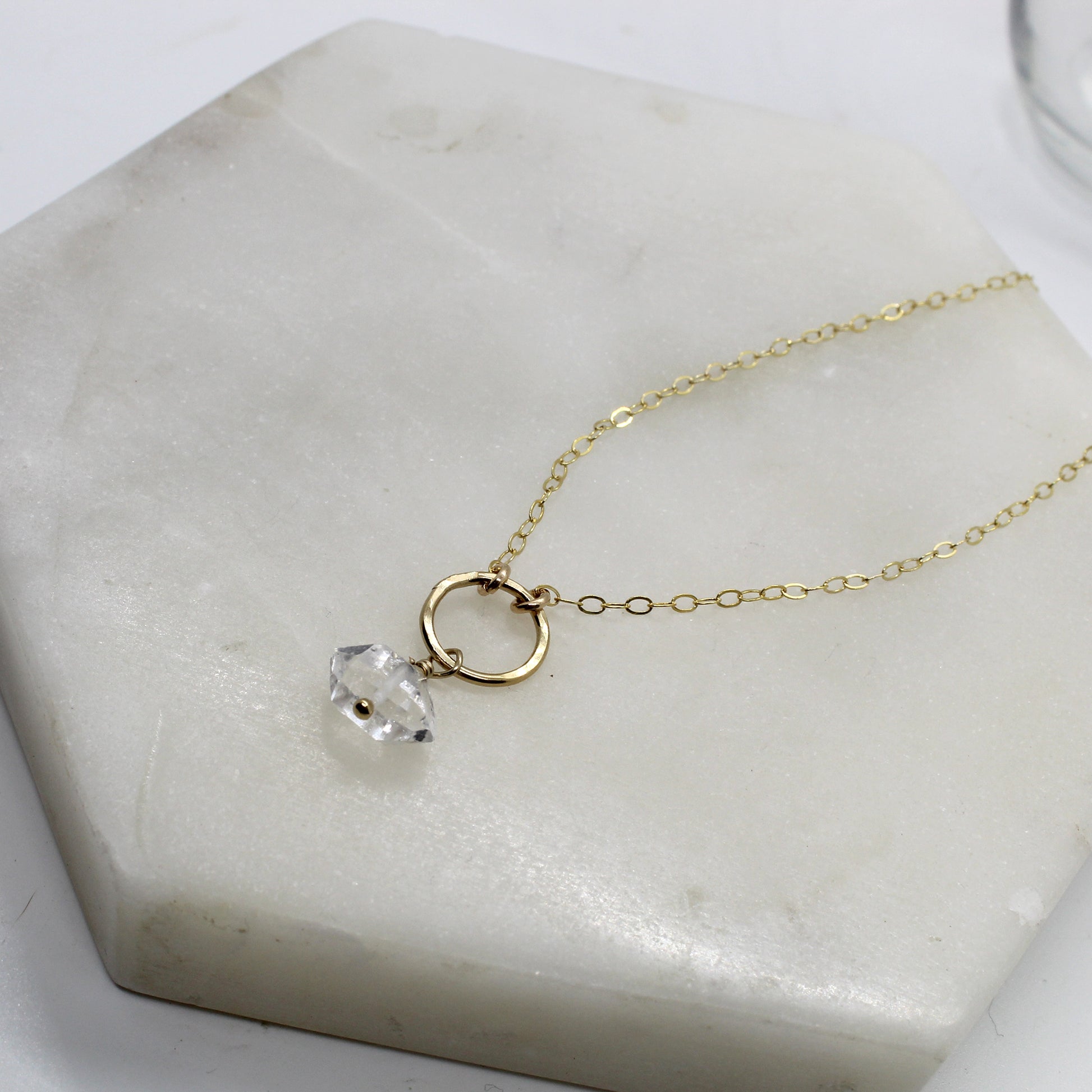 Herkimer Ring Drop Necklace image 3