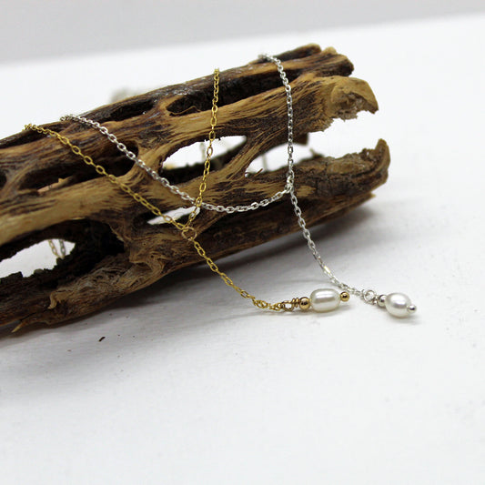 Pearl Droplet Necklace image 0