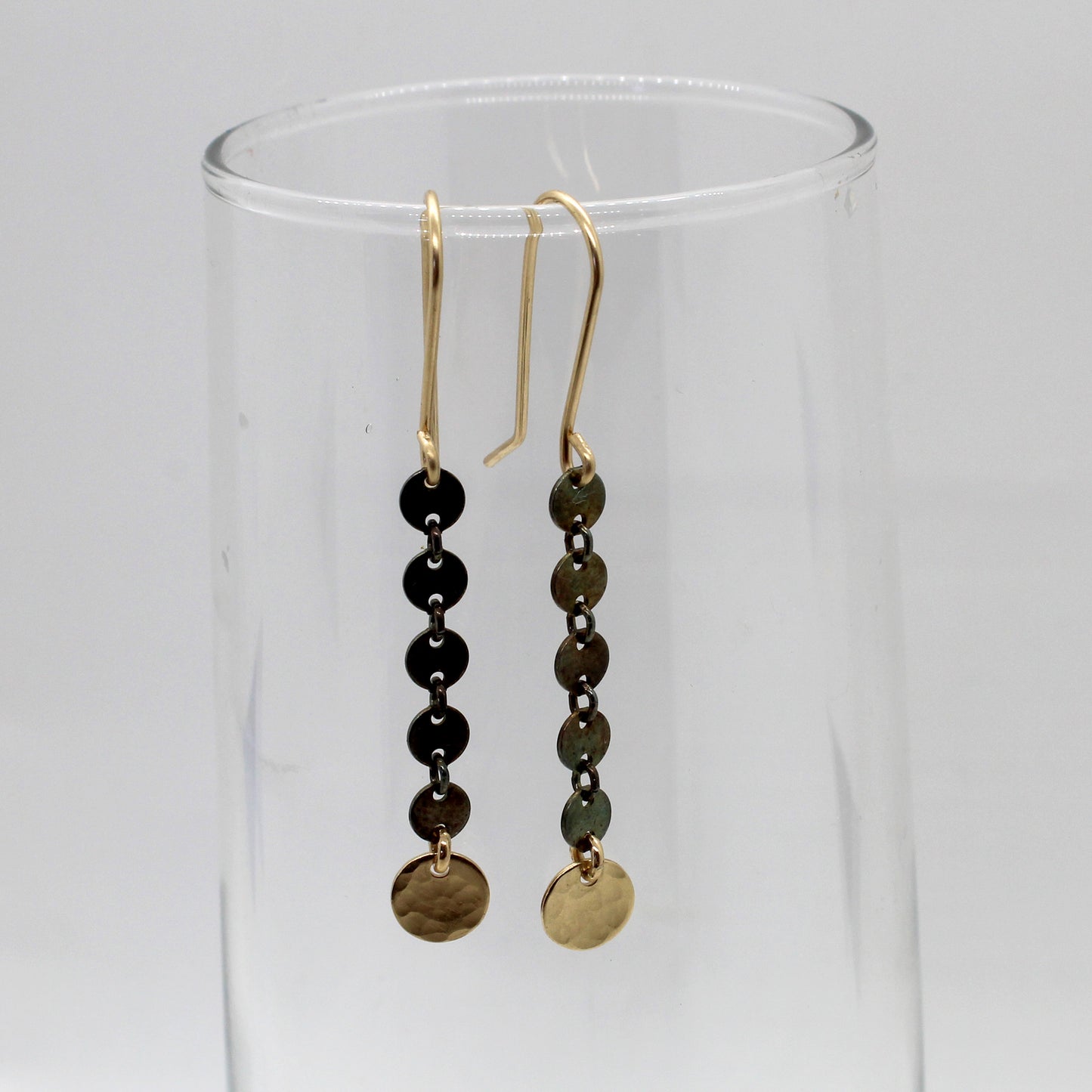 Dark Starlight Coin Earrings image 2