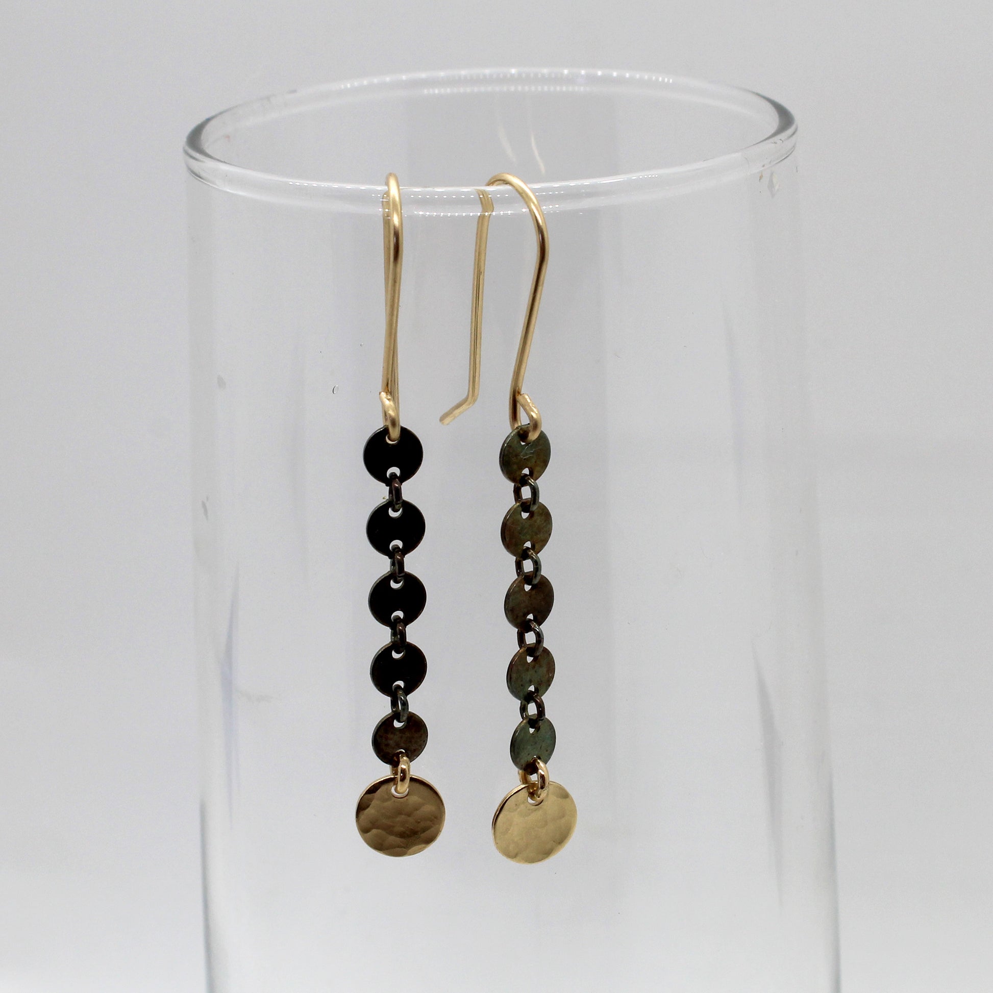 Dark Starlight Coin Earrings image 2