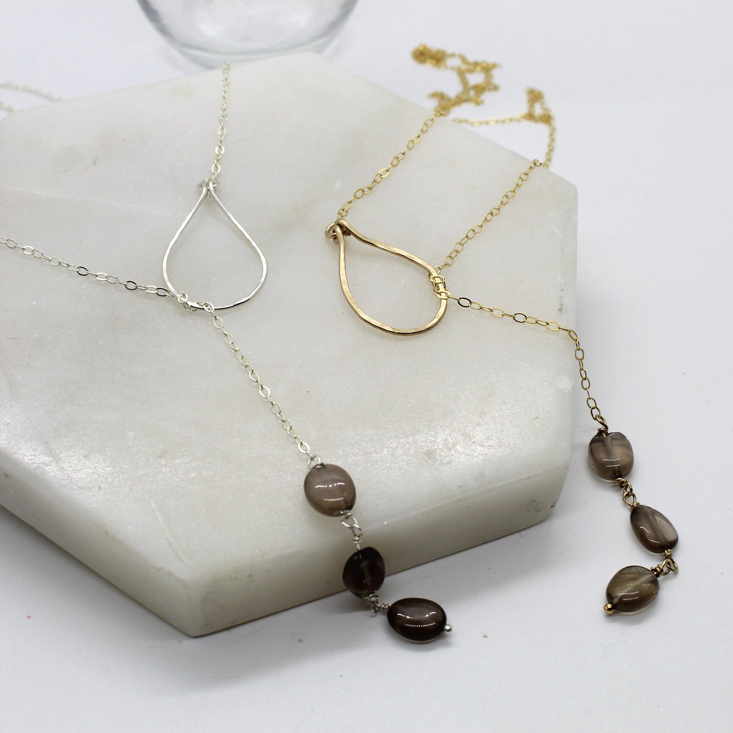 Bridgette Smoky Quartz Lariat Necklace image 0