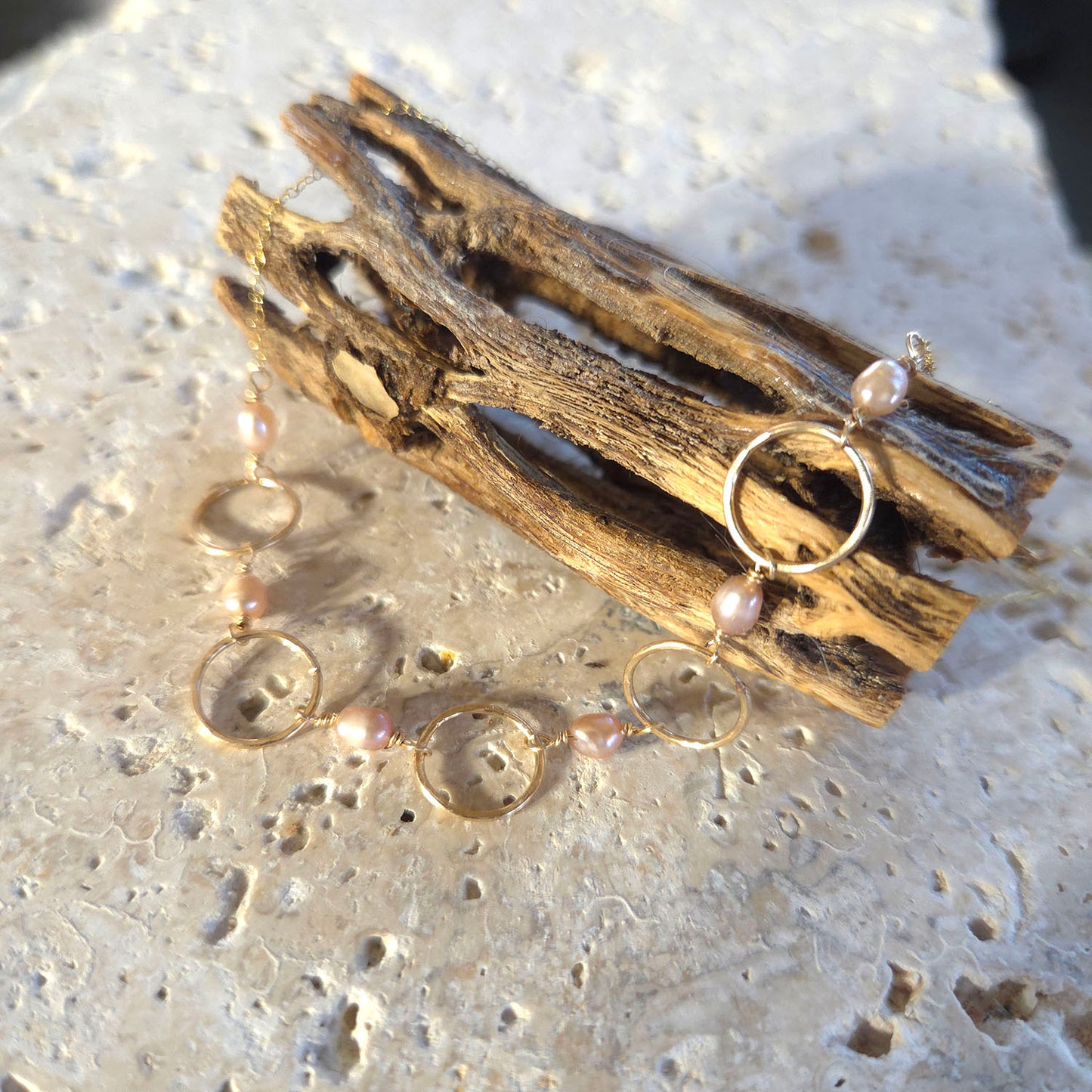 Rebecca Pearl Ring Necklace