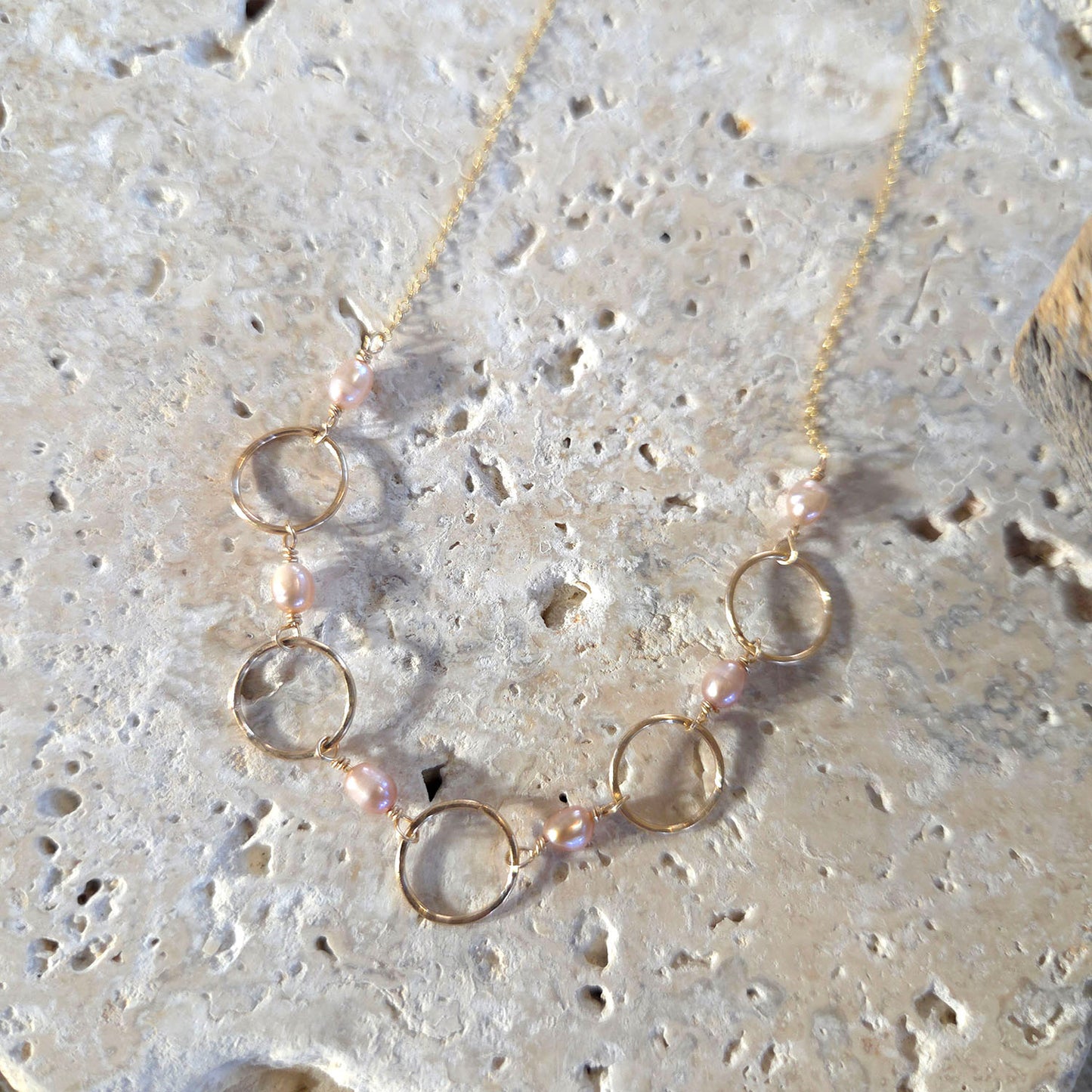Rebecca Pearl Ring Necklace