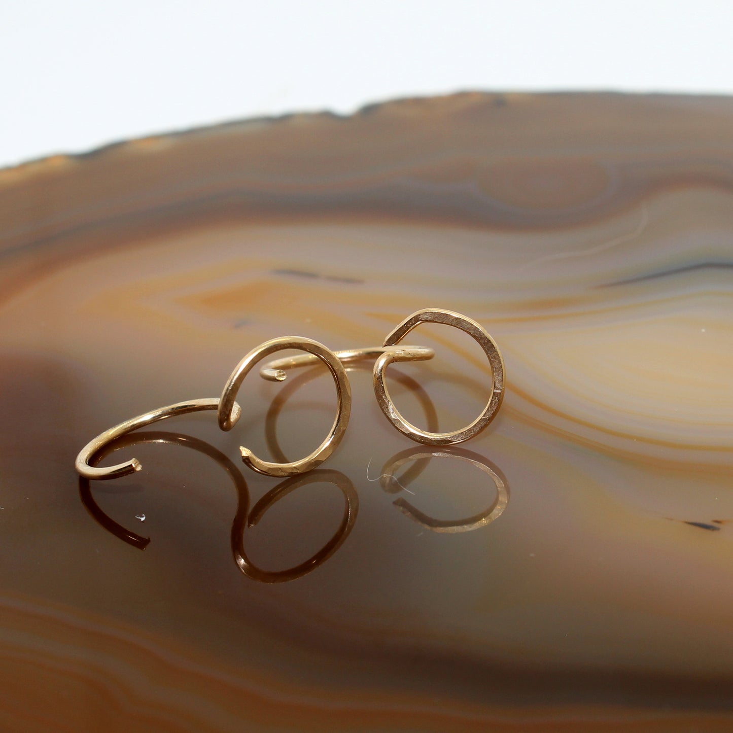 Circle Huggie Earrings image 1