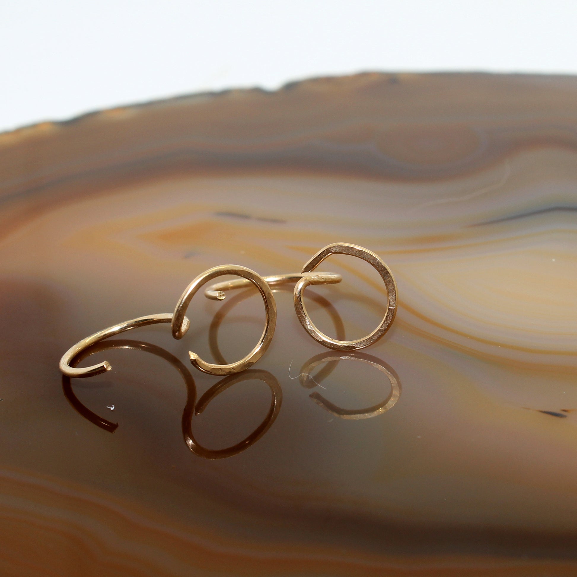 Circle Huggie Earrings image 1