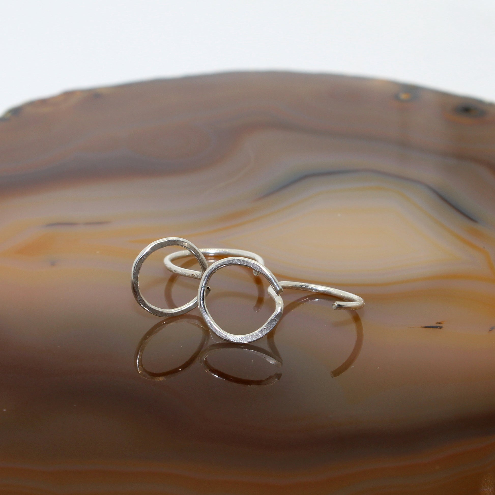 Circle Huggie Earrings image 2