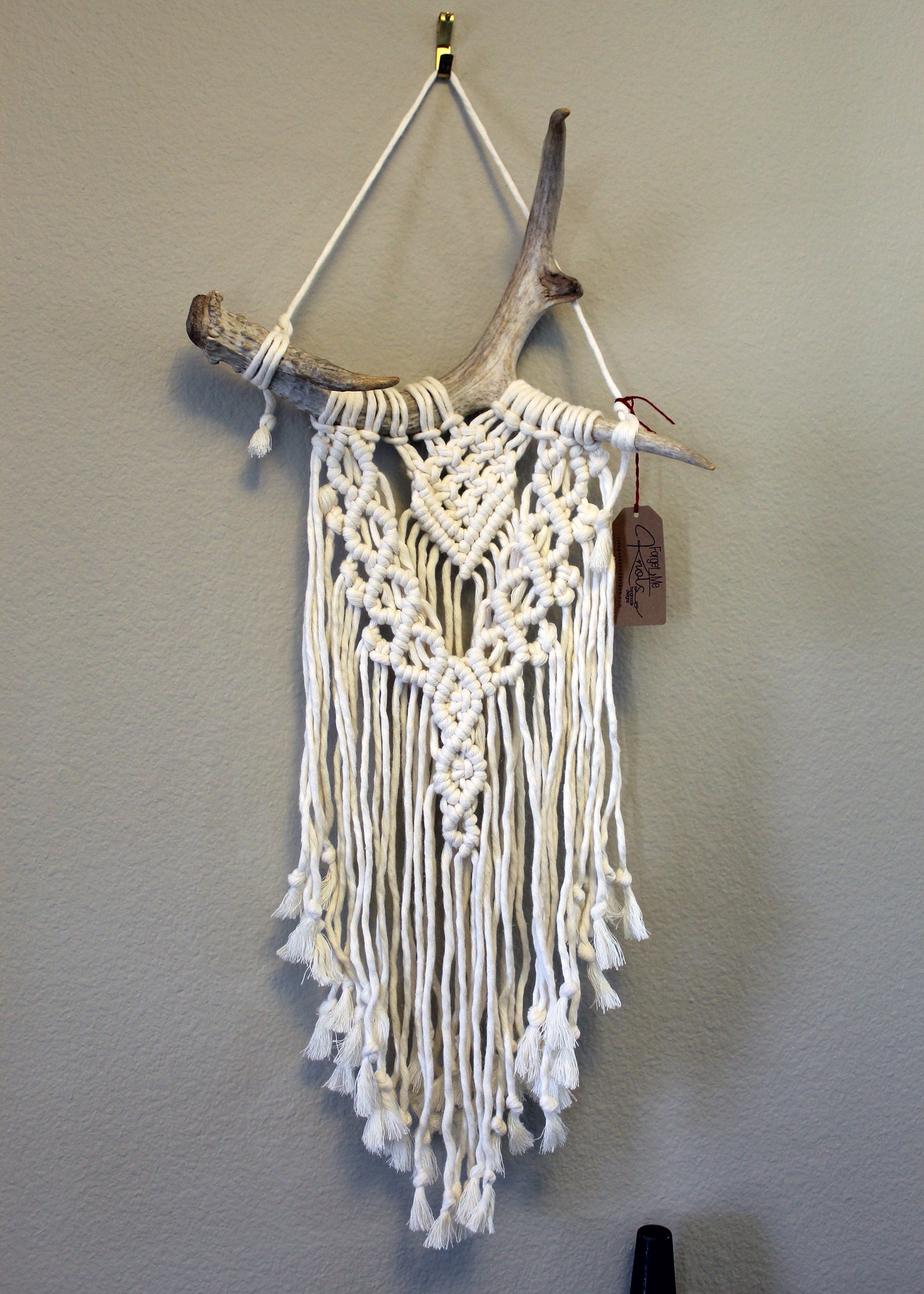 ONE-OF-A-KIND Forget Me Knots Antler Wall Hanging-Medium image 2