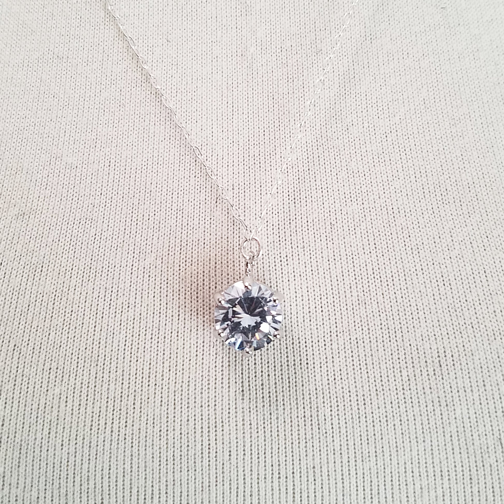 Back Drop Round CZ Bridal Y Lariat Necklace image 7