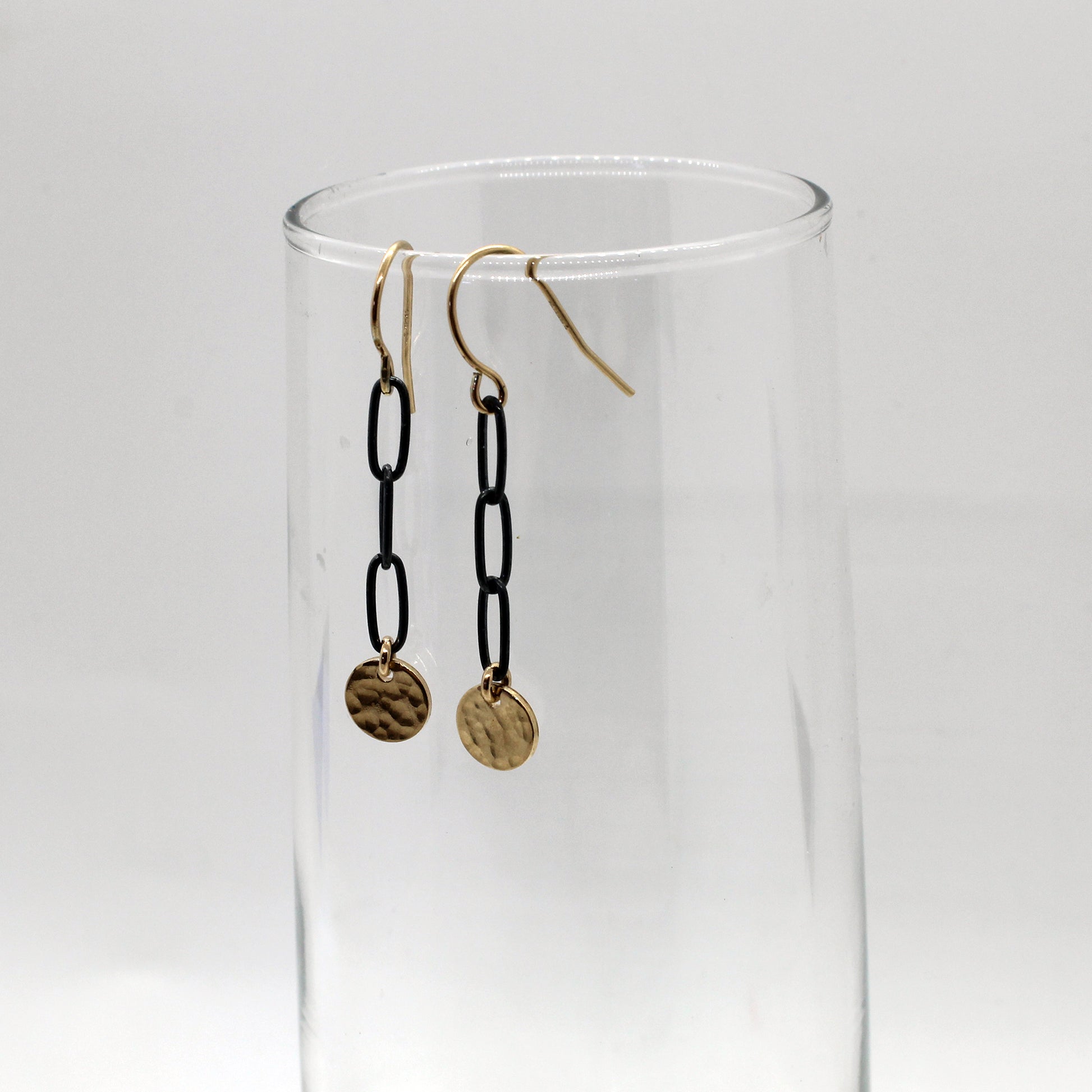 Dark Coin Link Earrings image 2