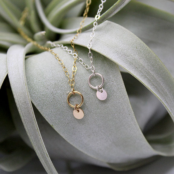 Itty Bitty Coin Hoop Necklace image 0