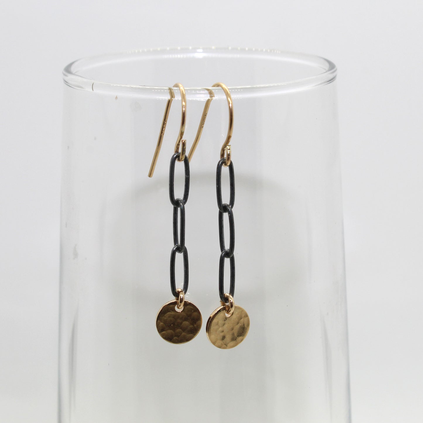 Dark Coin Link Earrings image 3